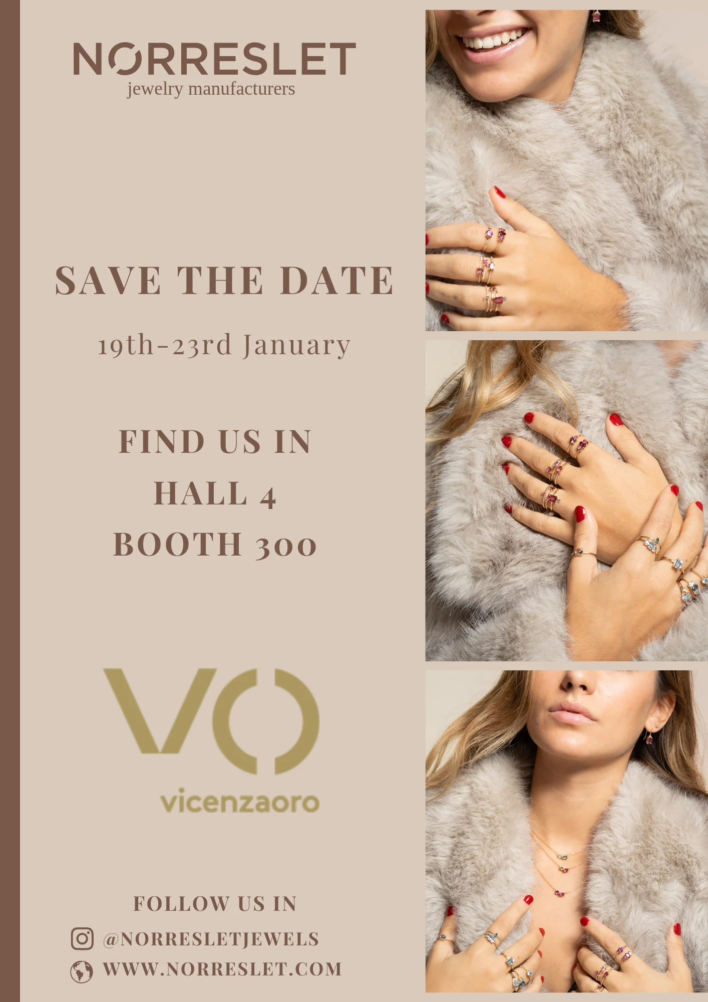 Save the Date - VICENZA 19th-23rd January